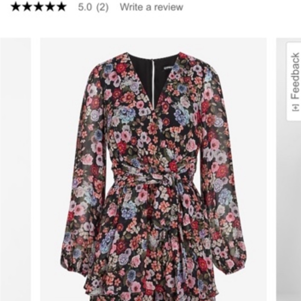 Express Floral Wrap Romper